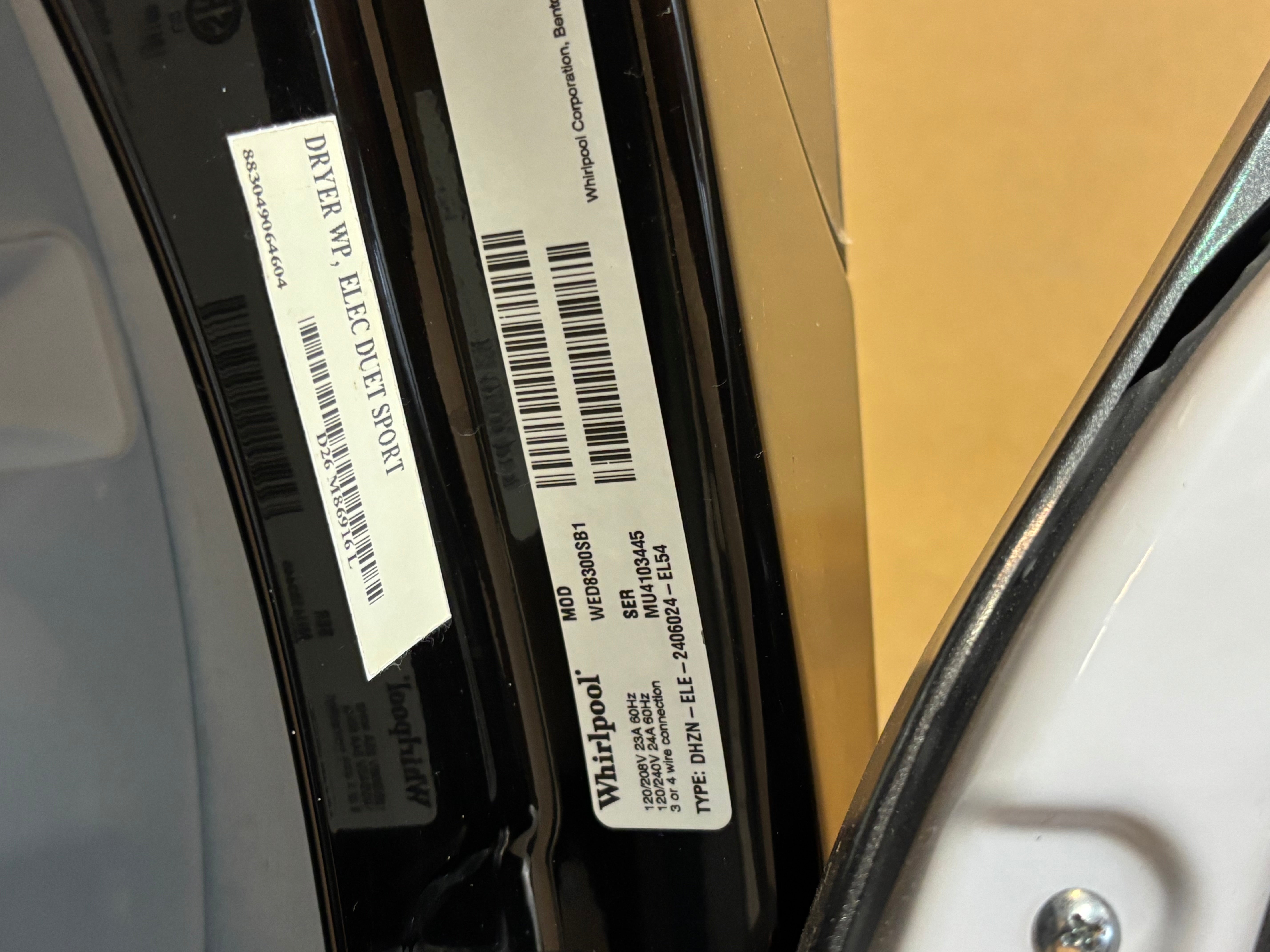 Black Whirlpool Duet Dryer