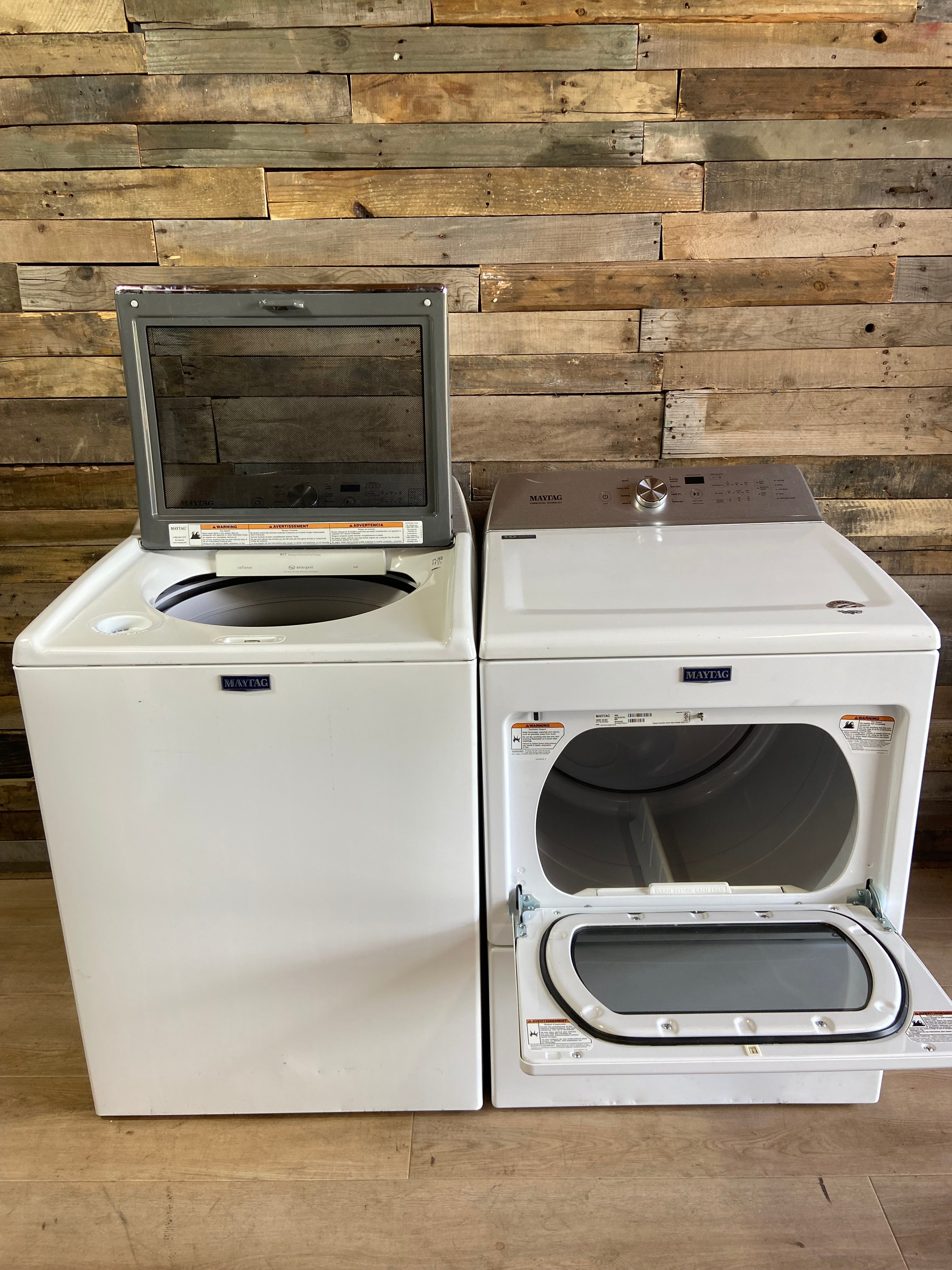 Maytag Commercial Technology Top Load Washer & Dryer Set