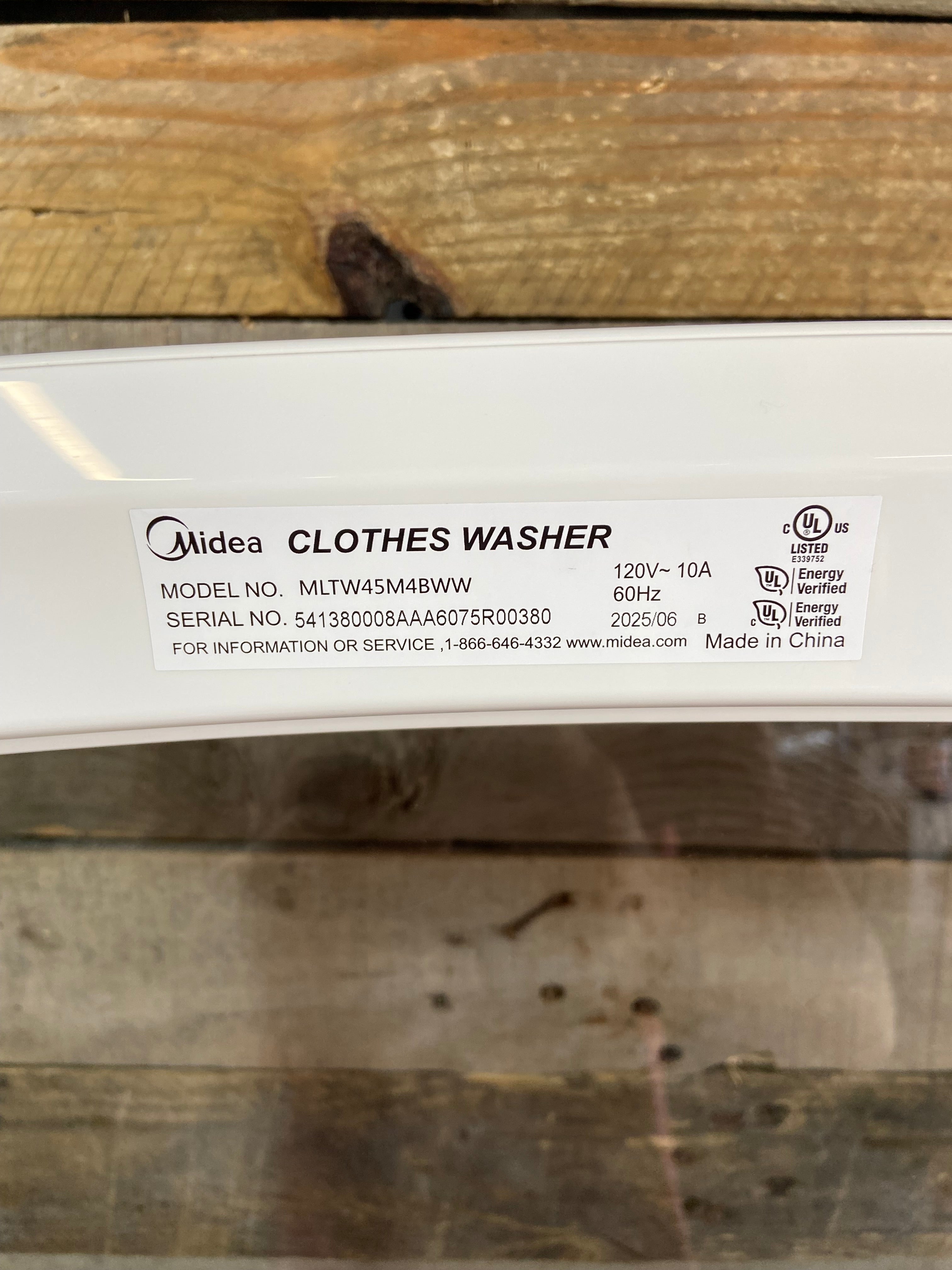 Midea 4.5 cu. ft. Smart Top Load Washer (White)