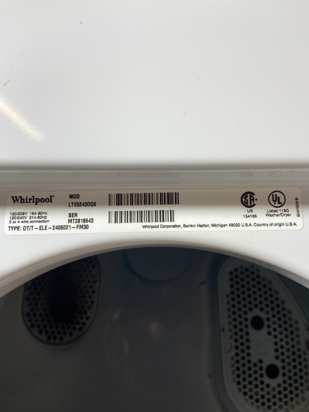 Whirlpool ThinTwin 24” Stackable
