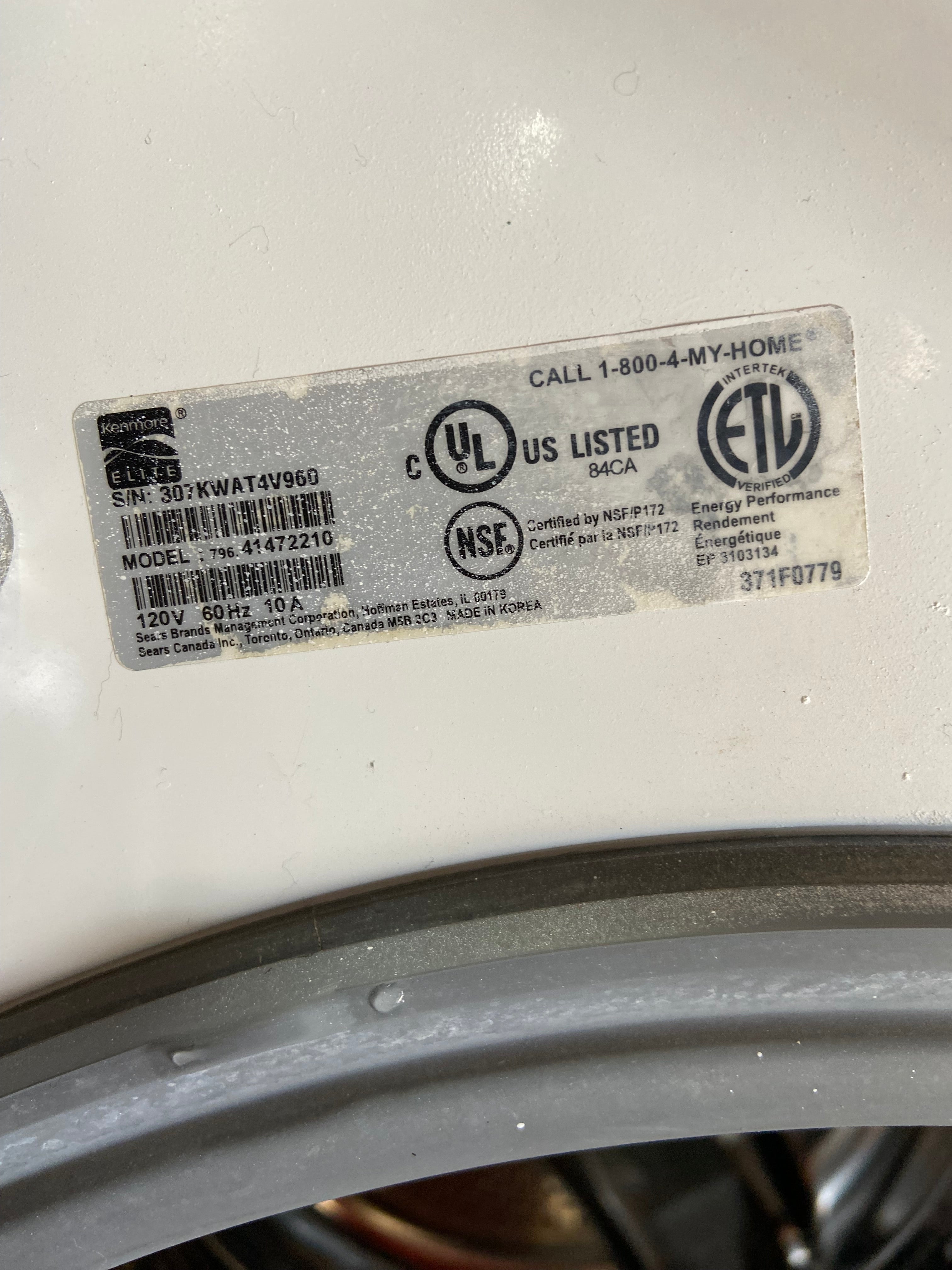Kenmore Front Load Washer Dryer Combo