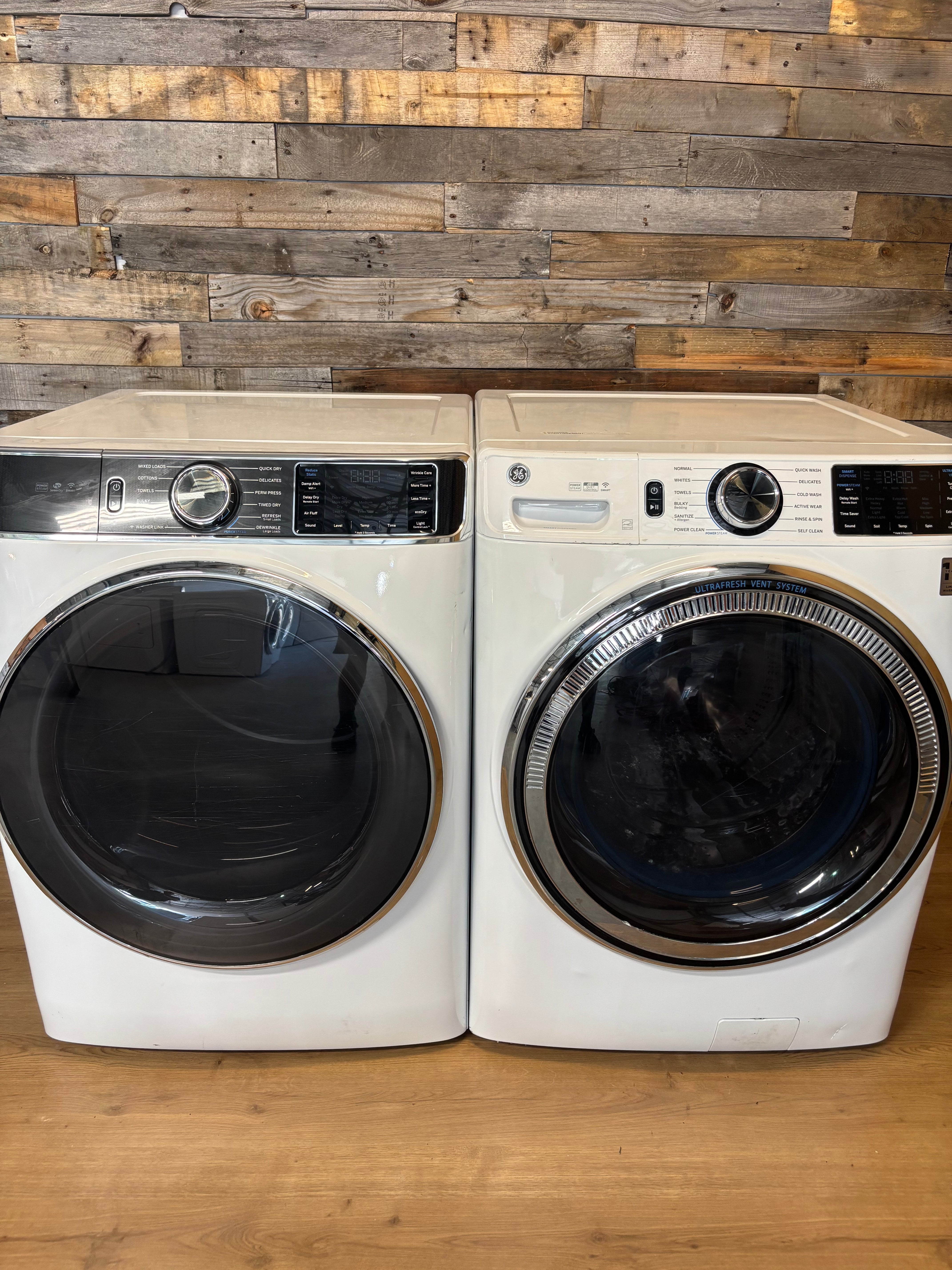 GE White Front Load Set