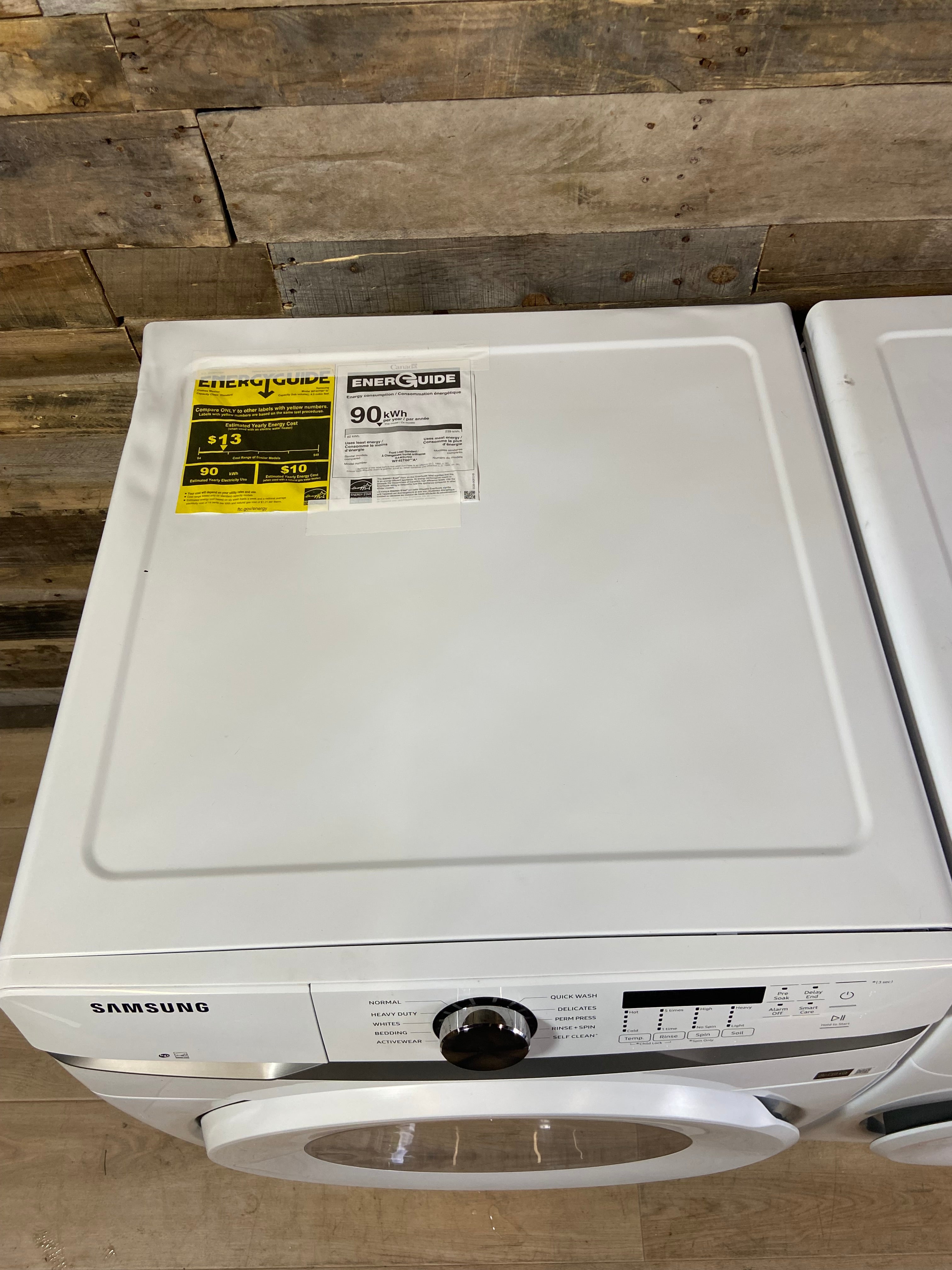 Samsung White Front Load Washer & Dryer Set – 4.5 Cu. Ft. Washer / 7.5 Cu. Ft. Dryer