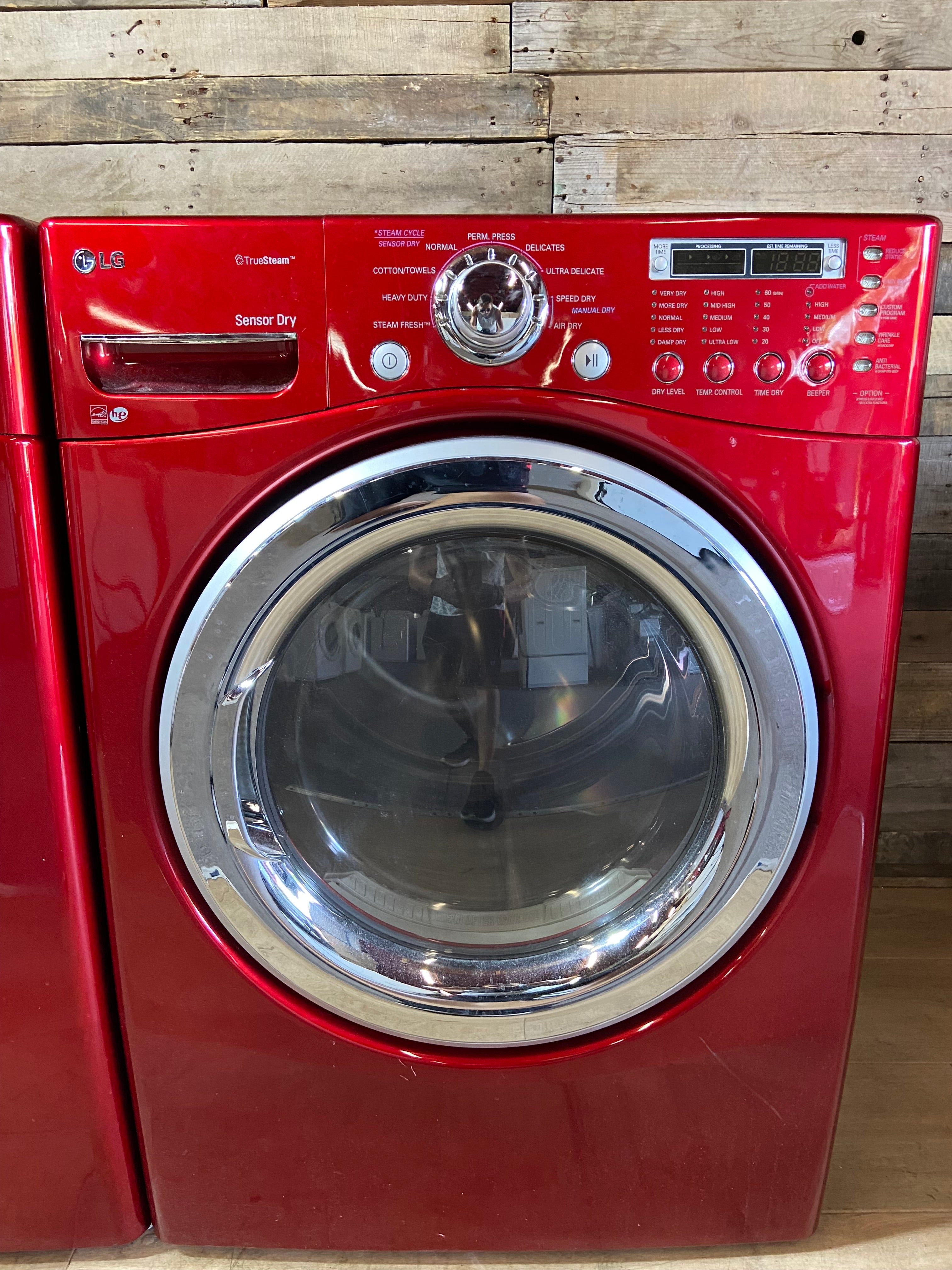 LG Red Front Load Washer Dryer Set