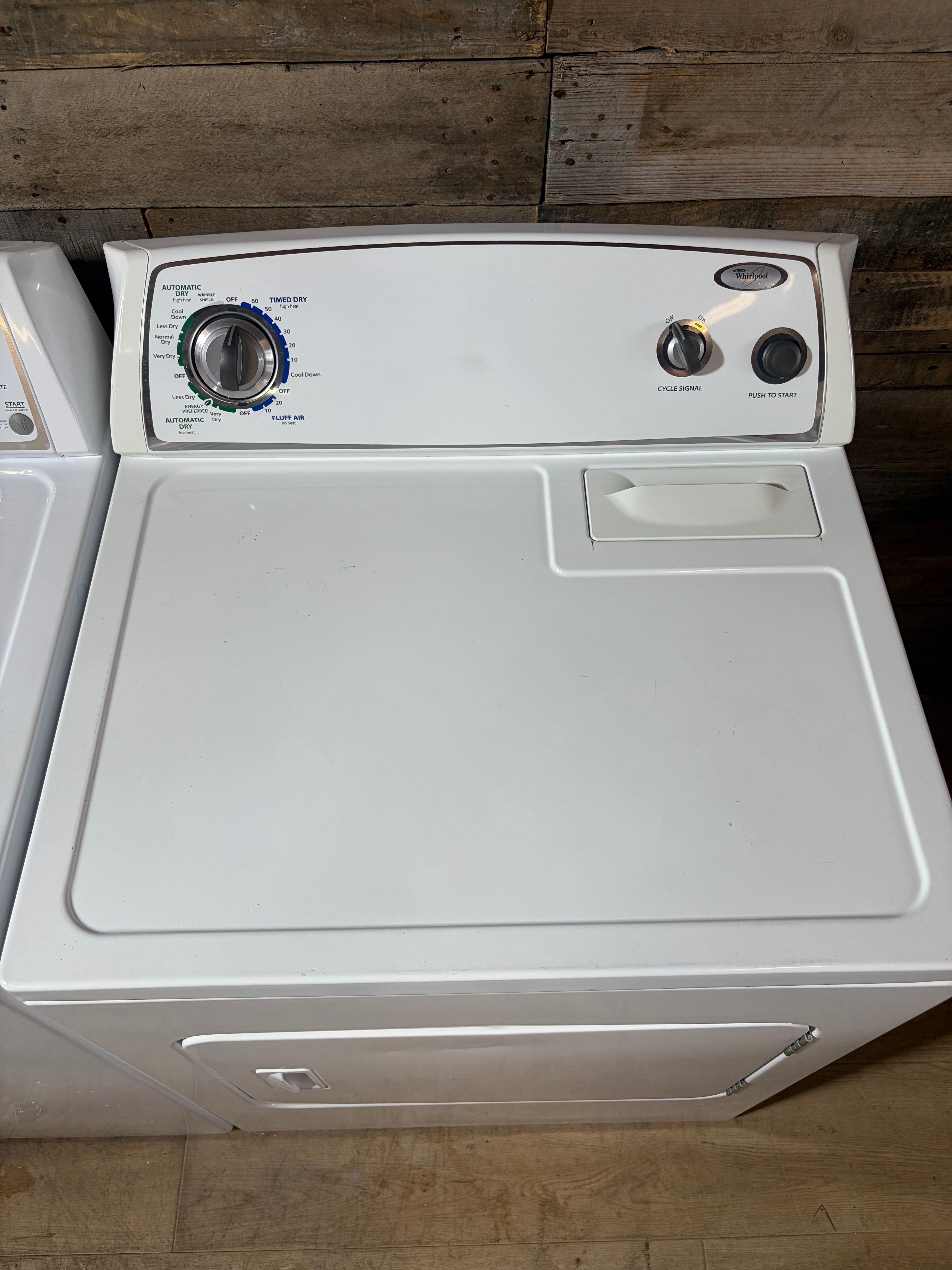 Whirlpool White Panel Top Load Washer And Dryer Set