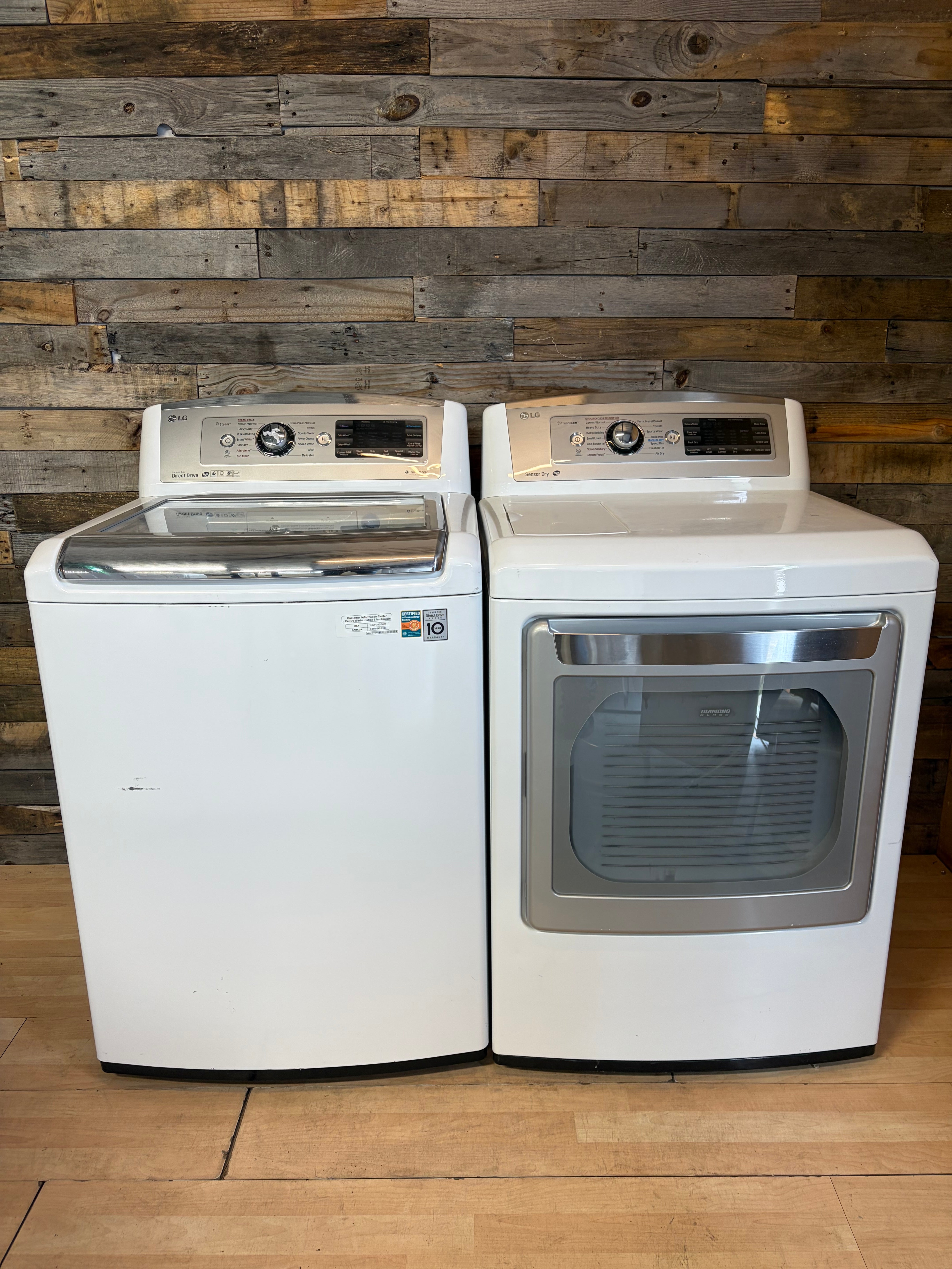 LG Steam Direct Drive Glass Door Set