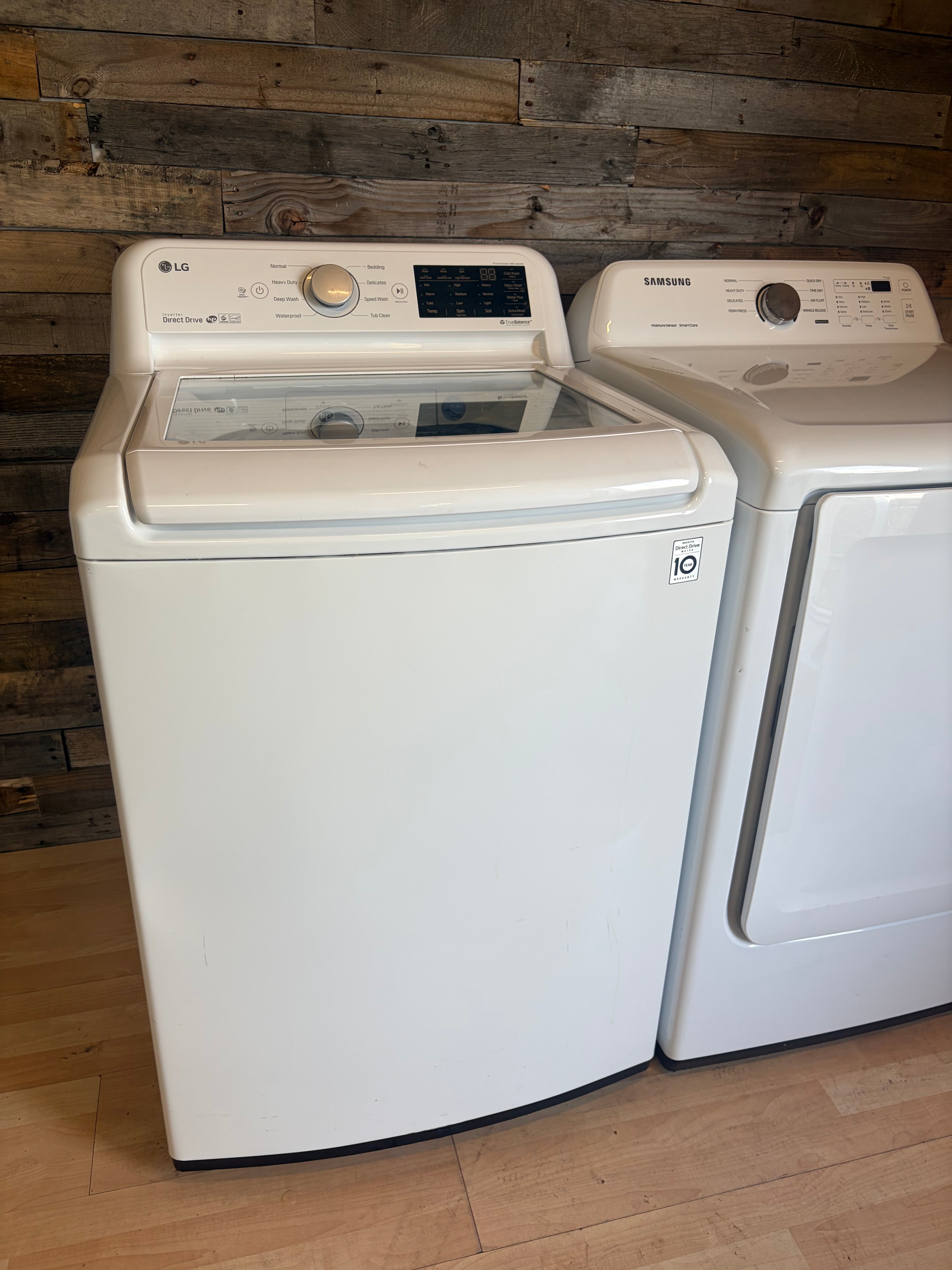 LG Samsung White Top Load Set