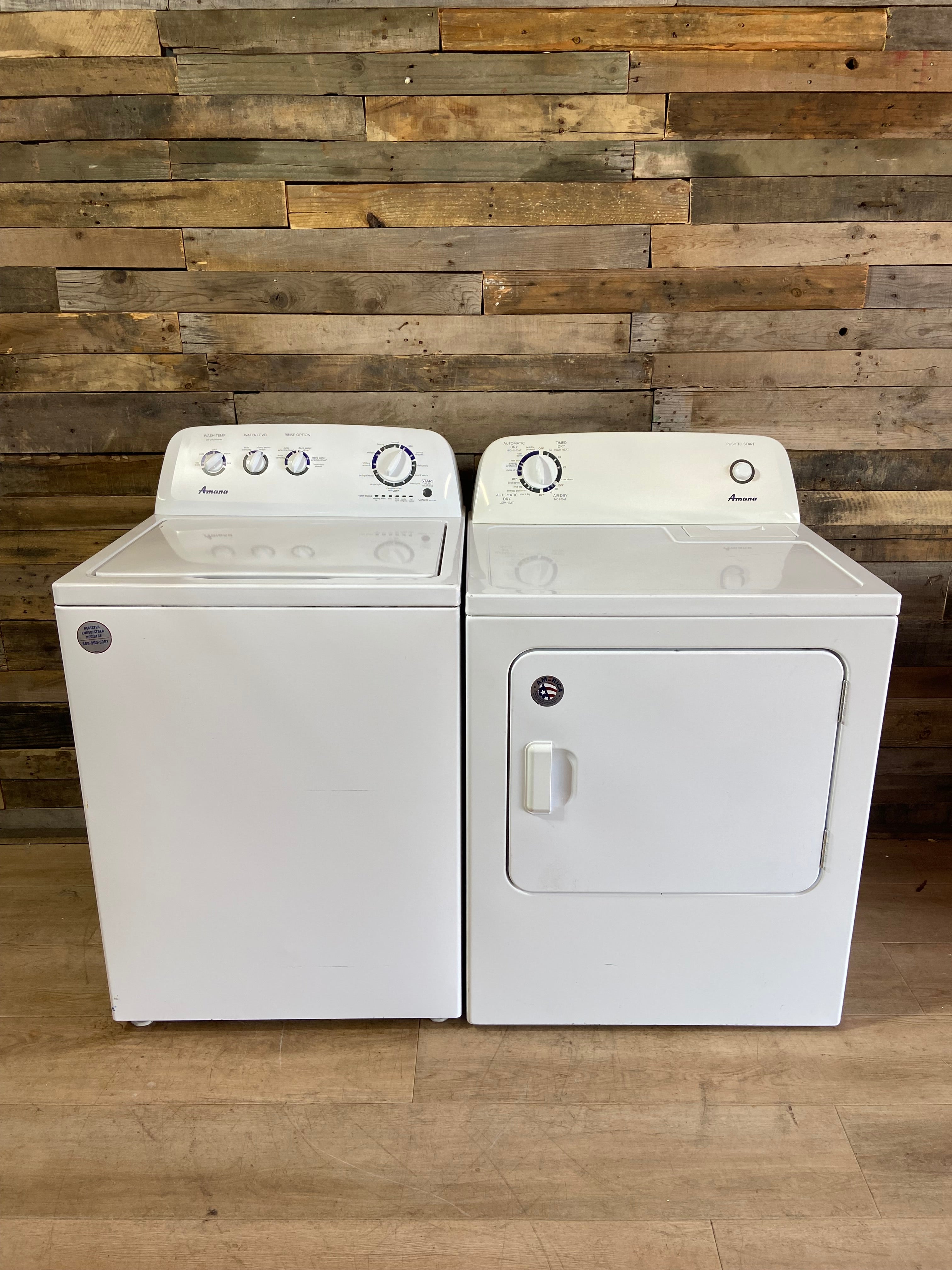 Amana Large Capacity Stainless Steel Tub Washer & Dryer Set