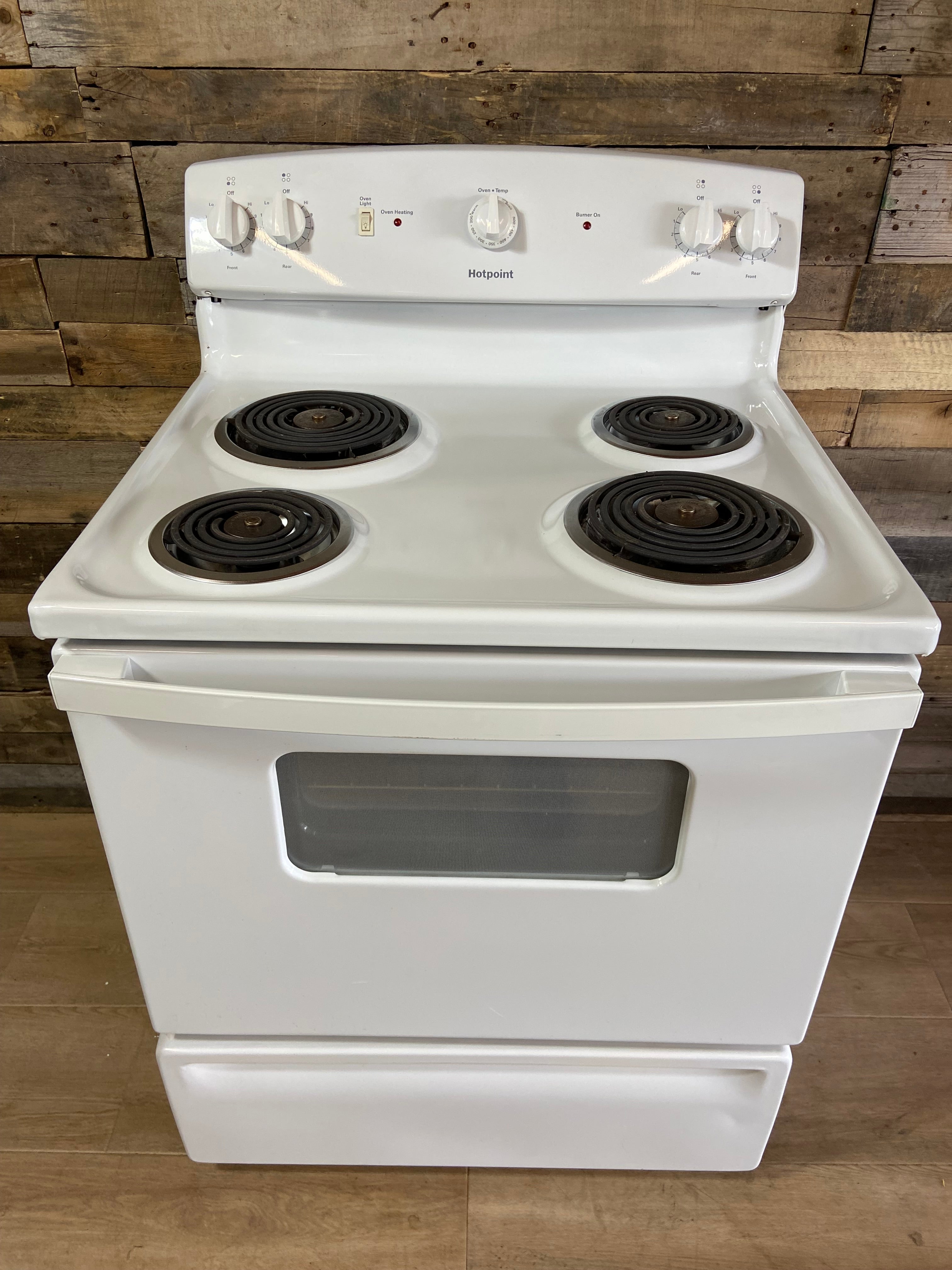 White Hotpoint 4 Burner Coil Top Range