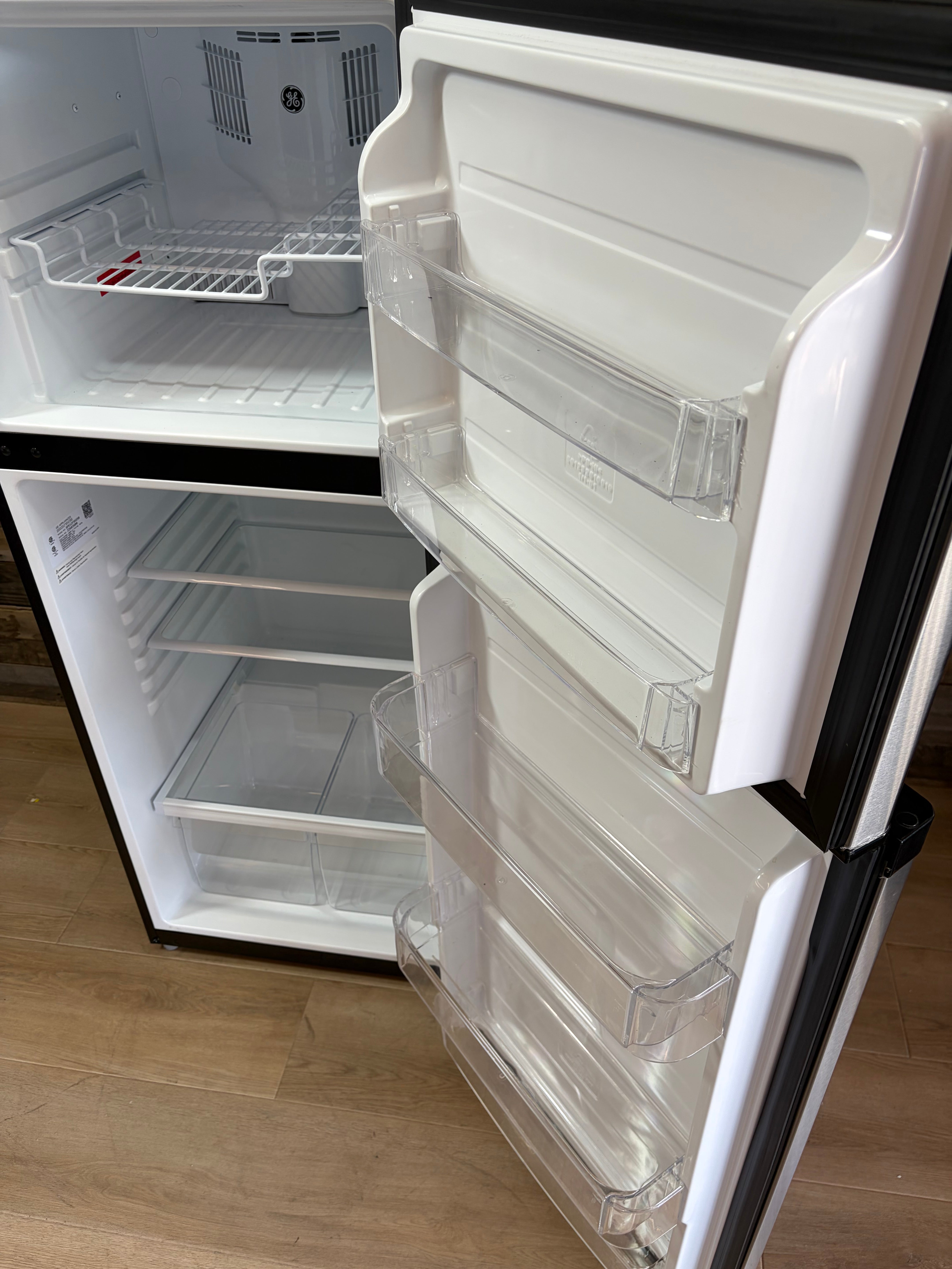 GE Stainless 24 Inch Top Bottom Fridge