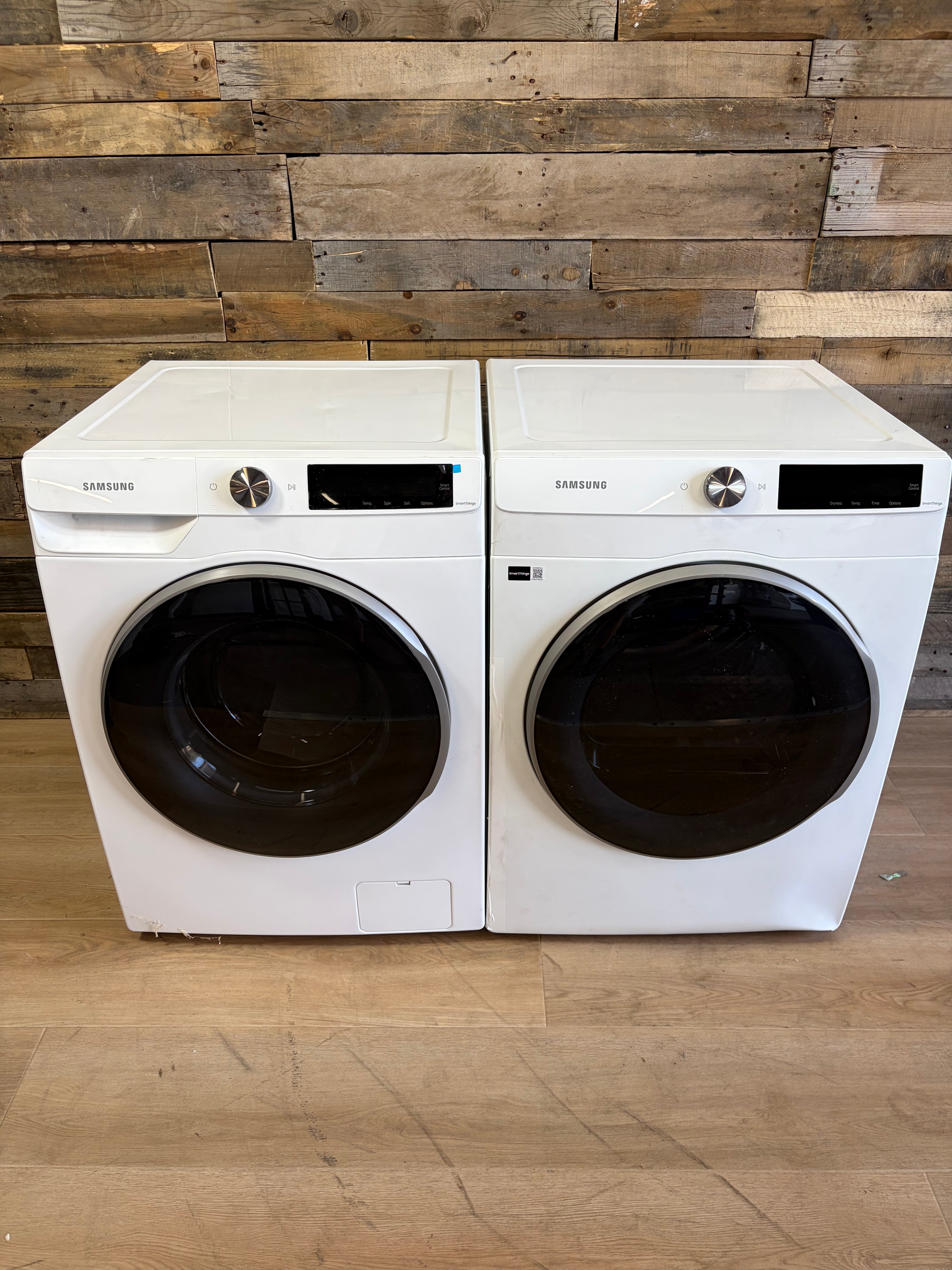 2.5 cu. ft. Compact Front Load Washer and Dryer with AI Smart Dial and Super Speed Wash in White