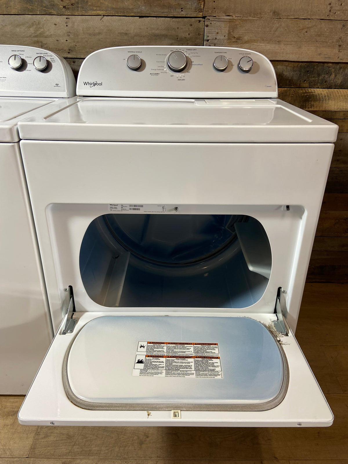 Whirlpool Top Load Grey Panel Washer & Dryer Set