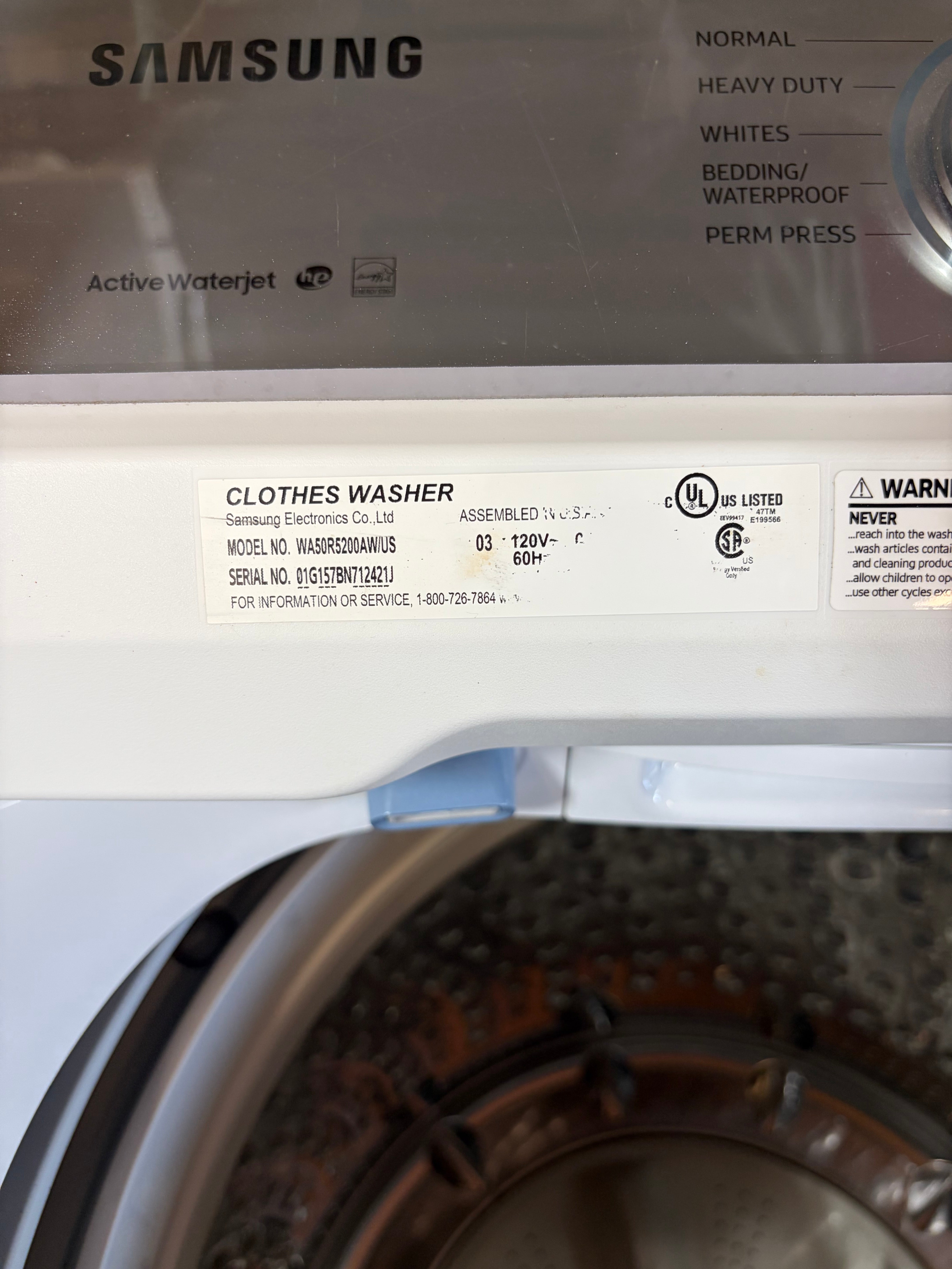 Samsung Super Capacity Glass Top Washer & Dryer Set