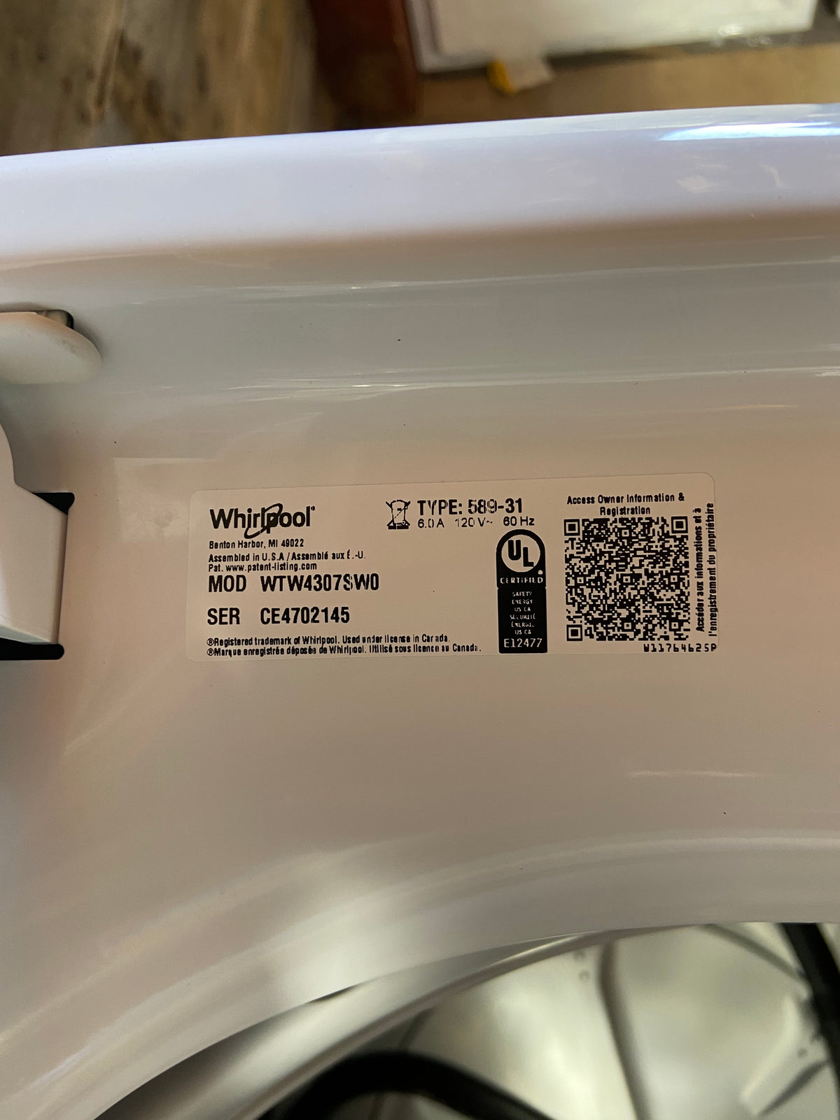 Whirlpool 2in1 Removable Agitator Washer