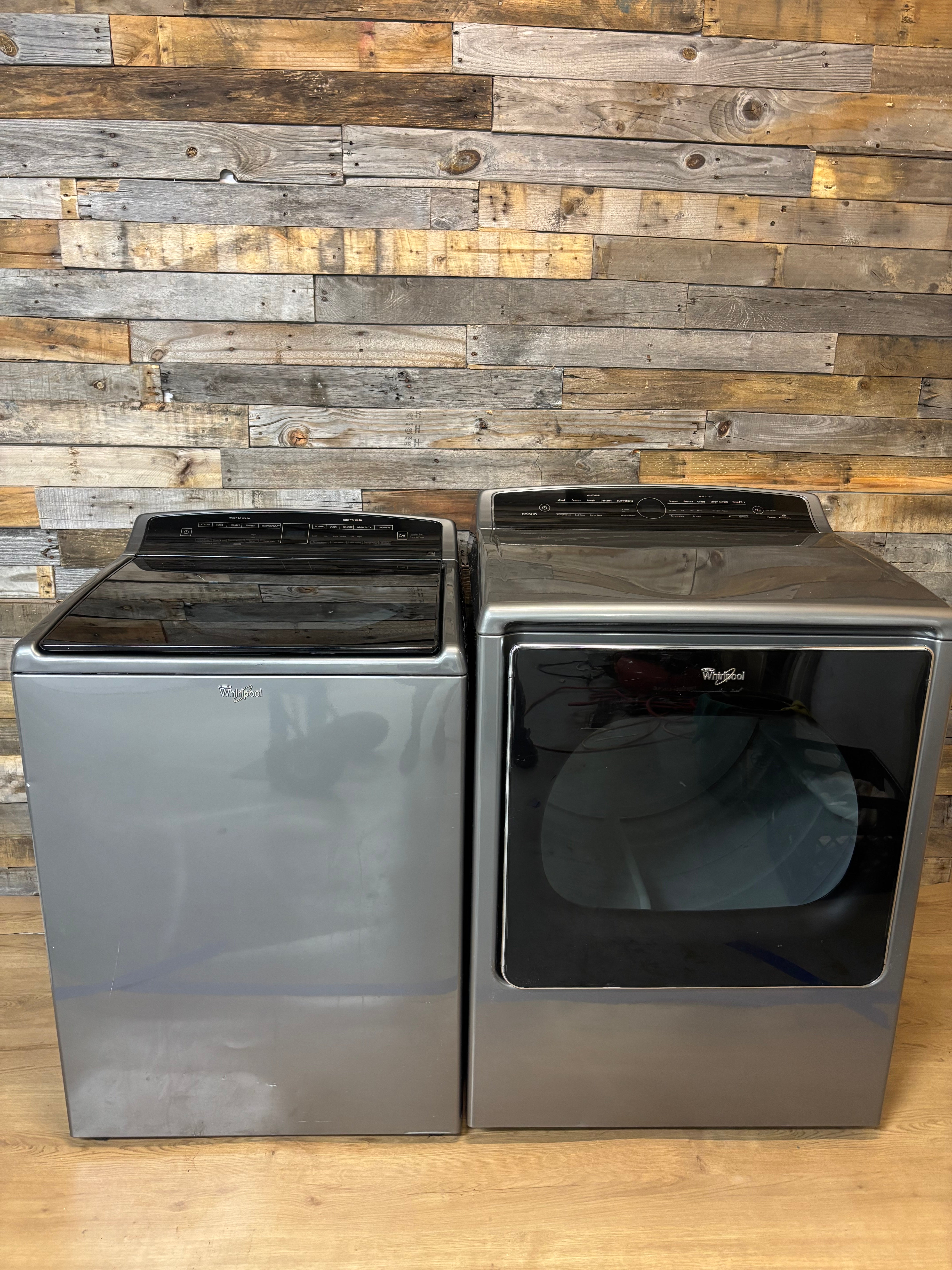 Grey Whirlpool Cabrio Top Load Set