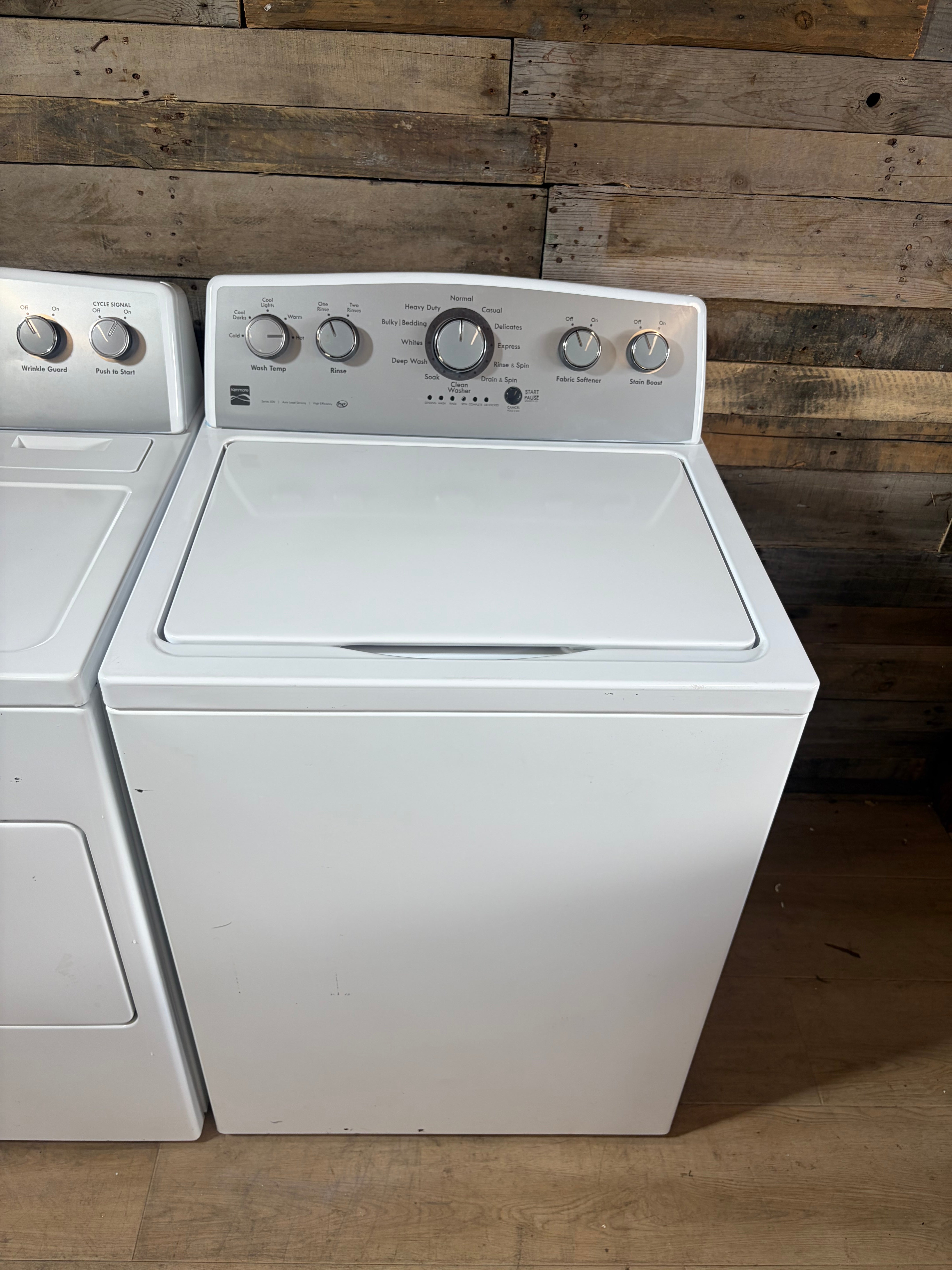 Kenmore Large Capcity Stainless Tub Washer Dryer Set