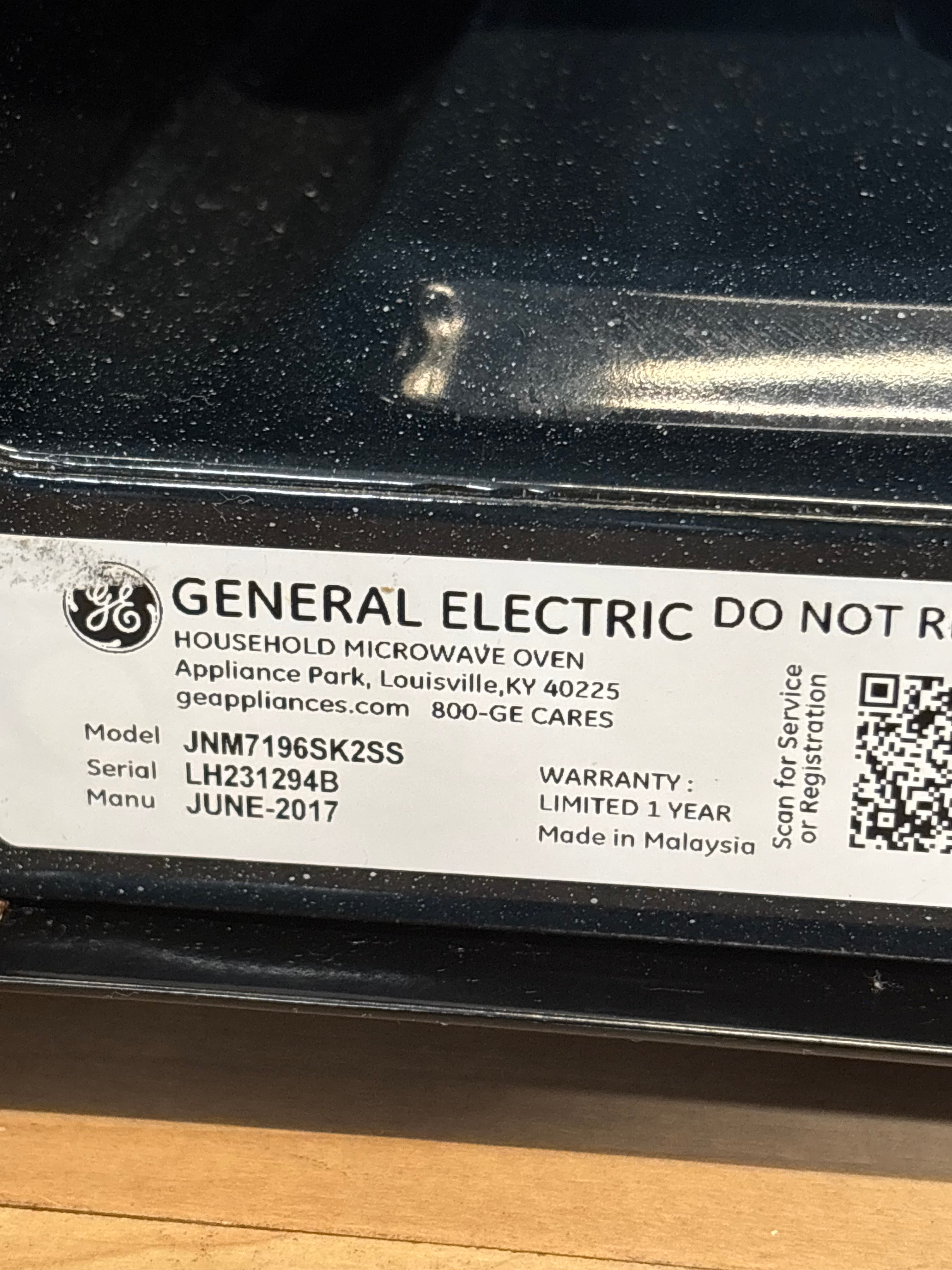 GE Stainless Microwave