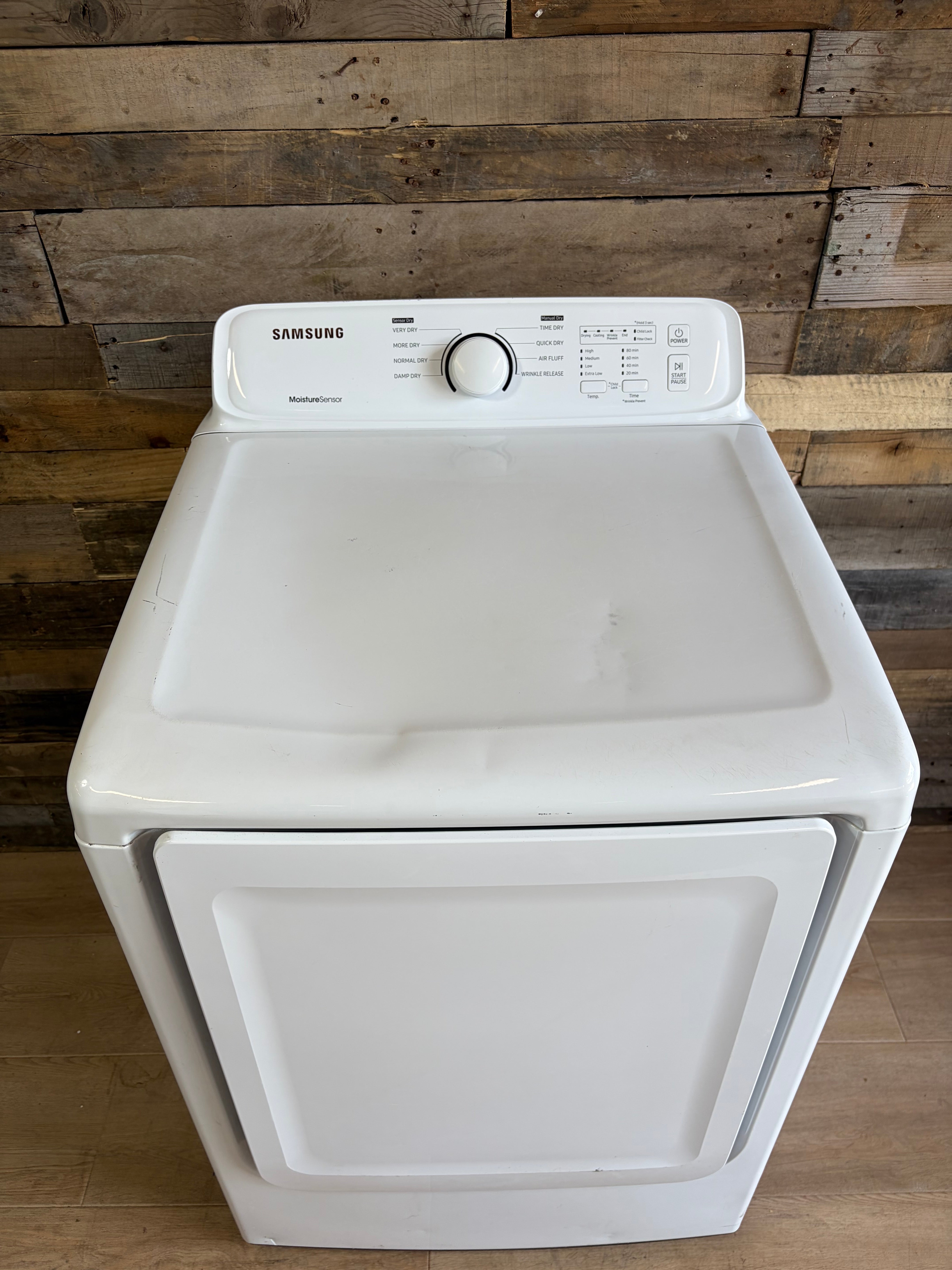 Samsung White Moisture Sensor Dryer