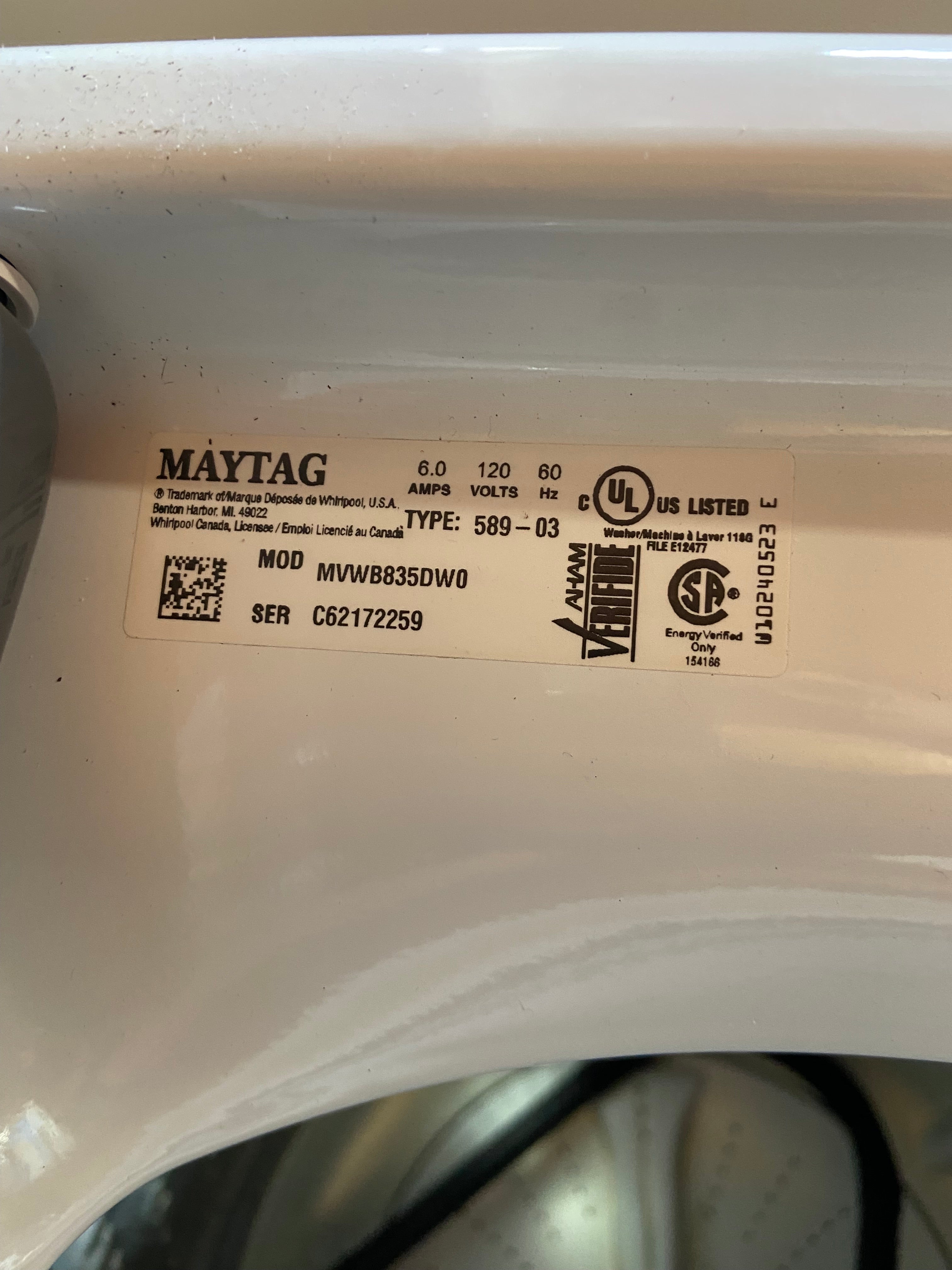 Maytag Bravos XL Washer Dryer Set
