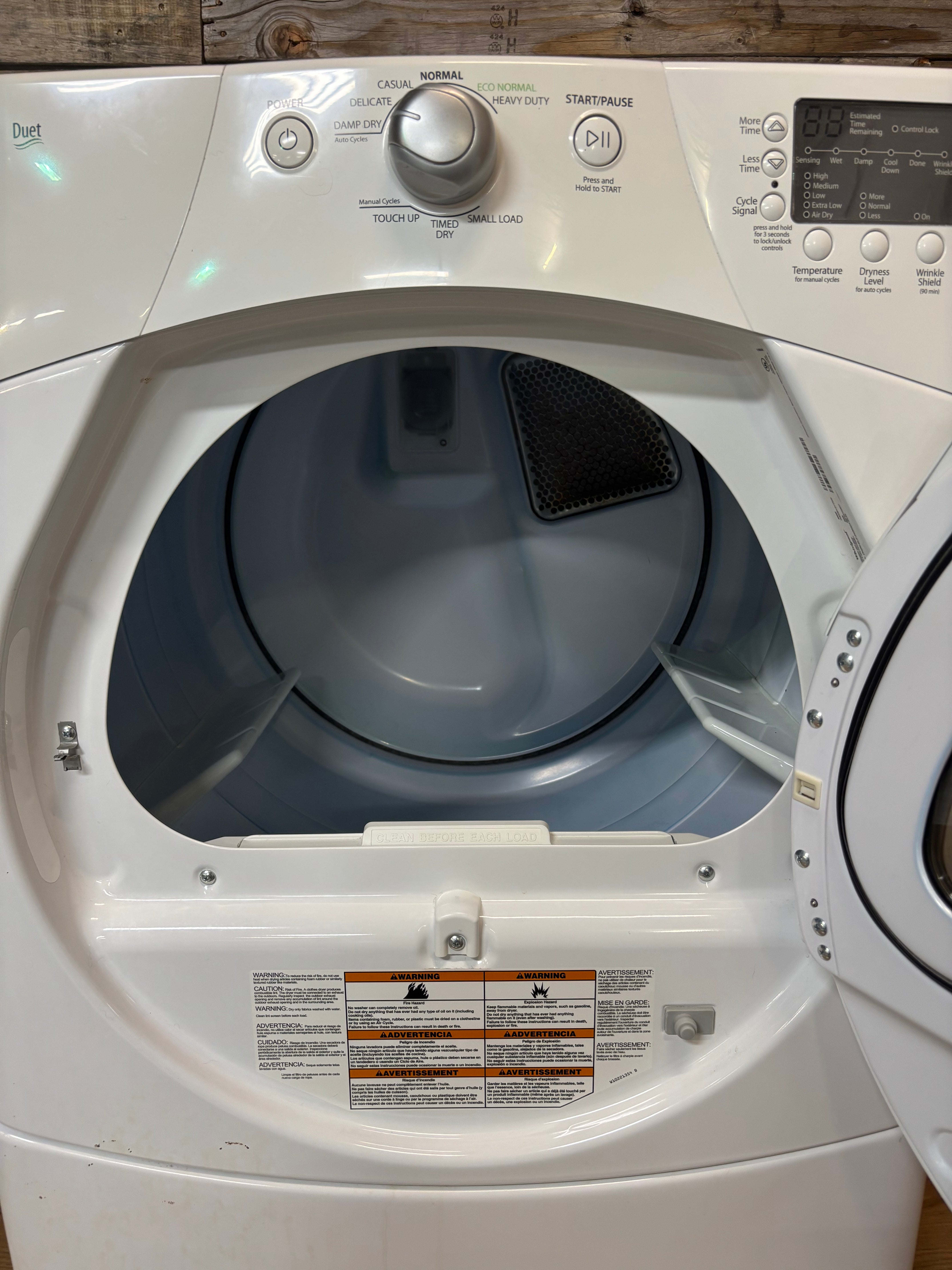 White Whirlpool Duet Dryer