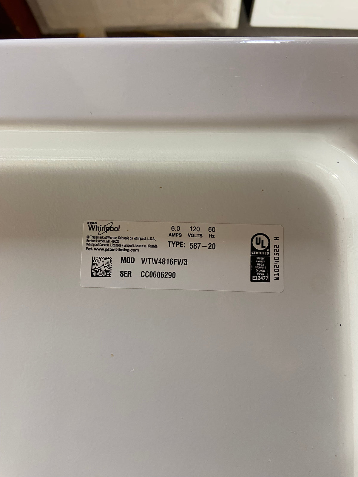 Whirlpool Grey Panel Top Load Washer & Dryer Set