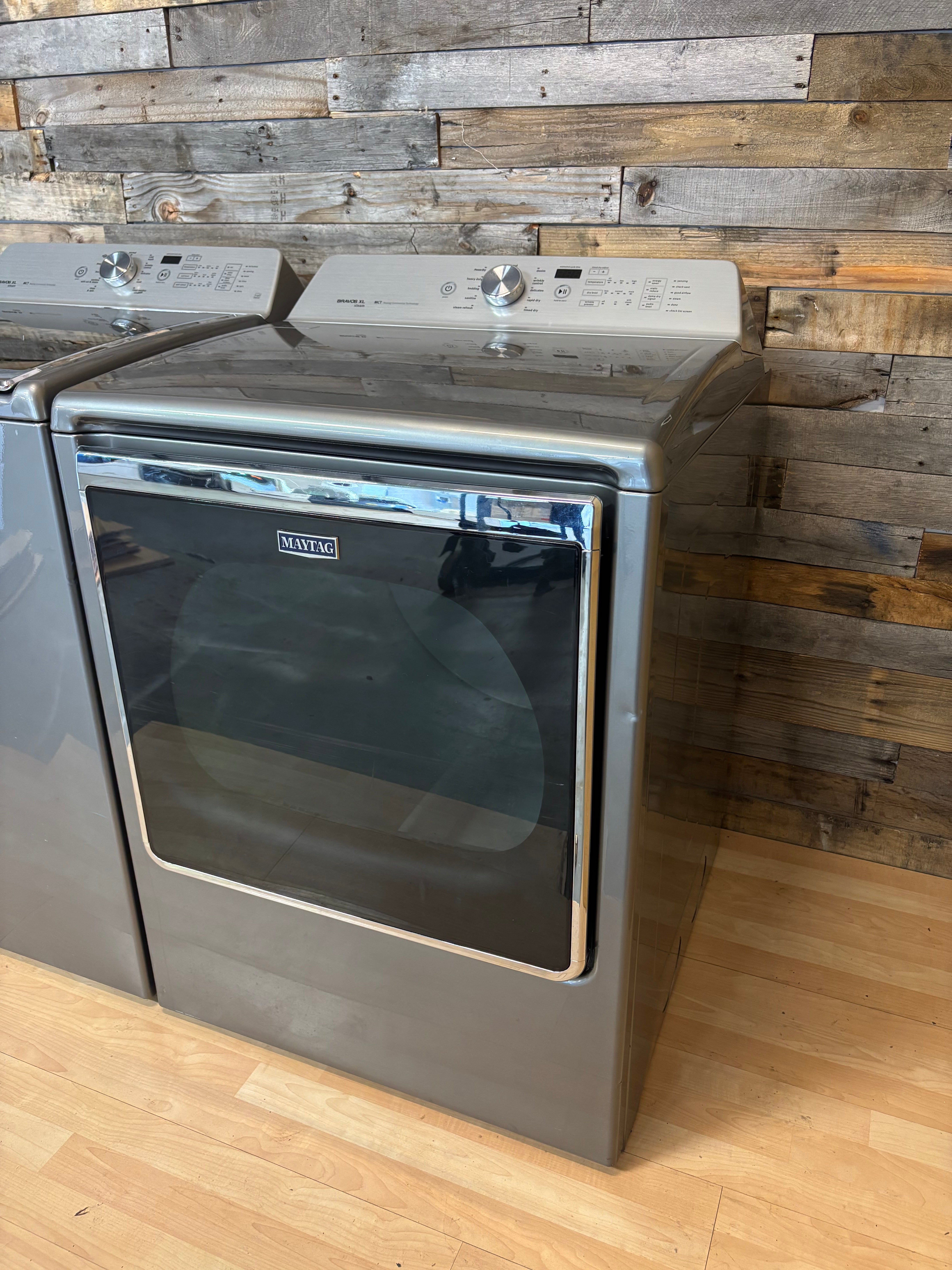 Grey Maytag Bravos XL Direct Drive Top Load Set