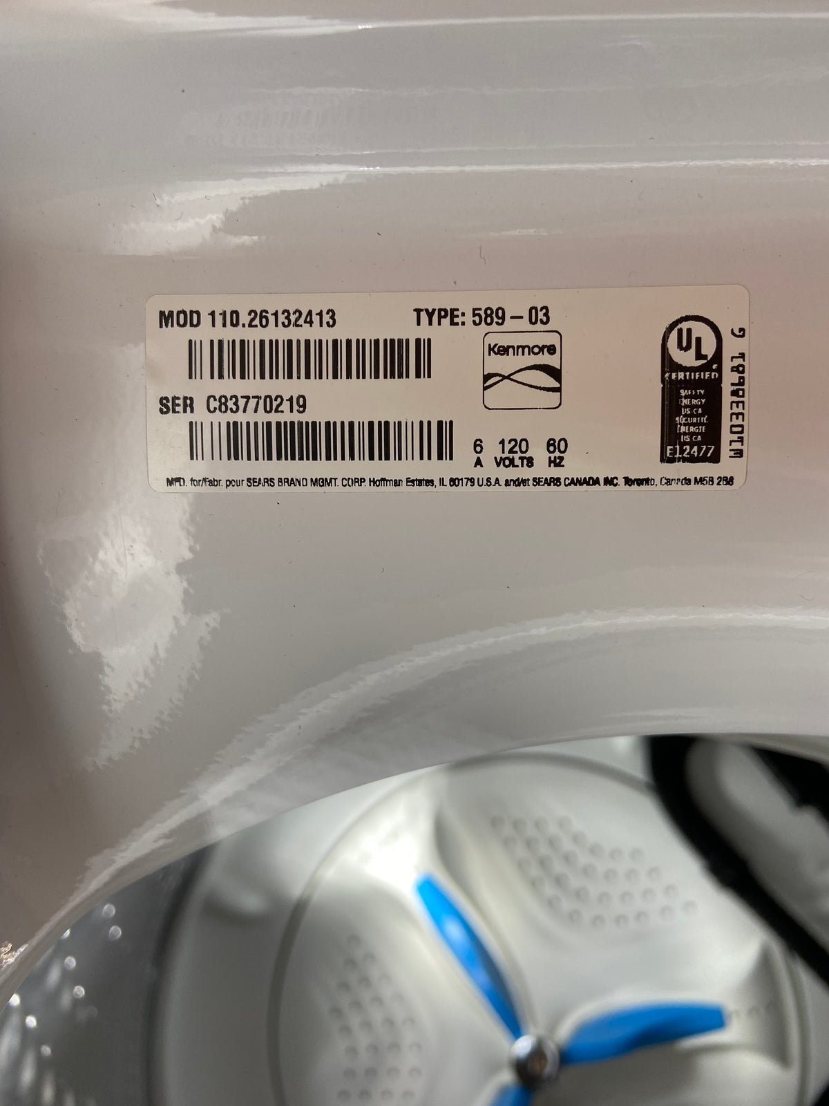 Kenmore Top Load Large Capacity Washer & Dryer Set
