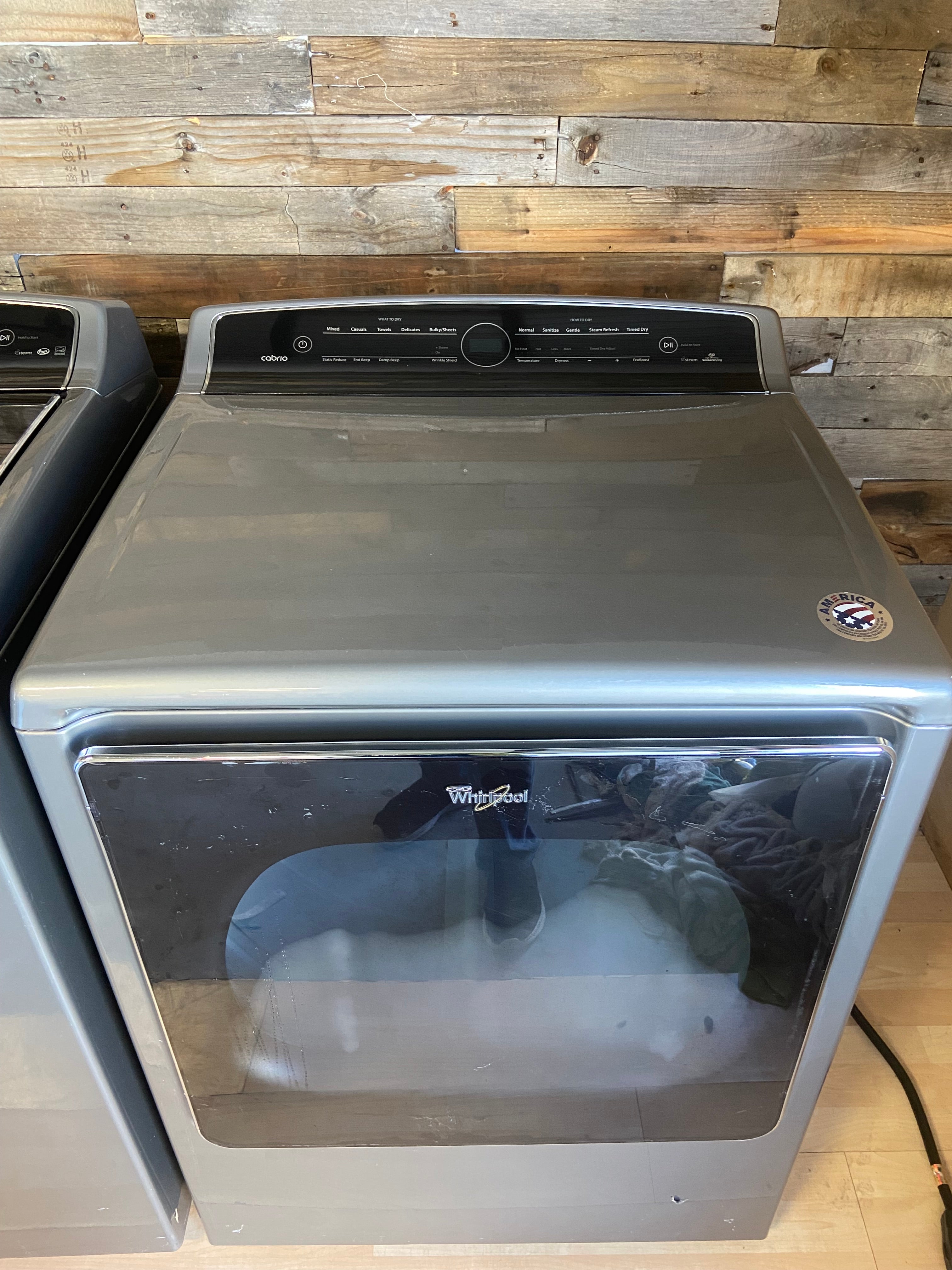 Silver Whirlpool Washer & Dryer