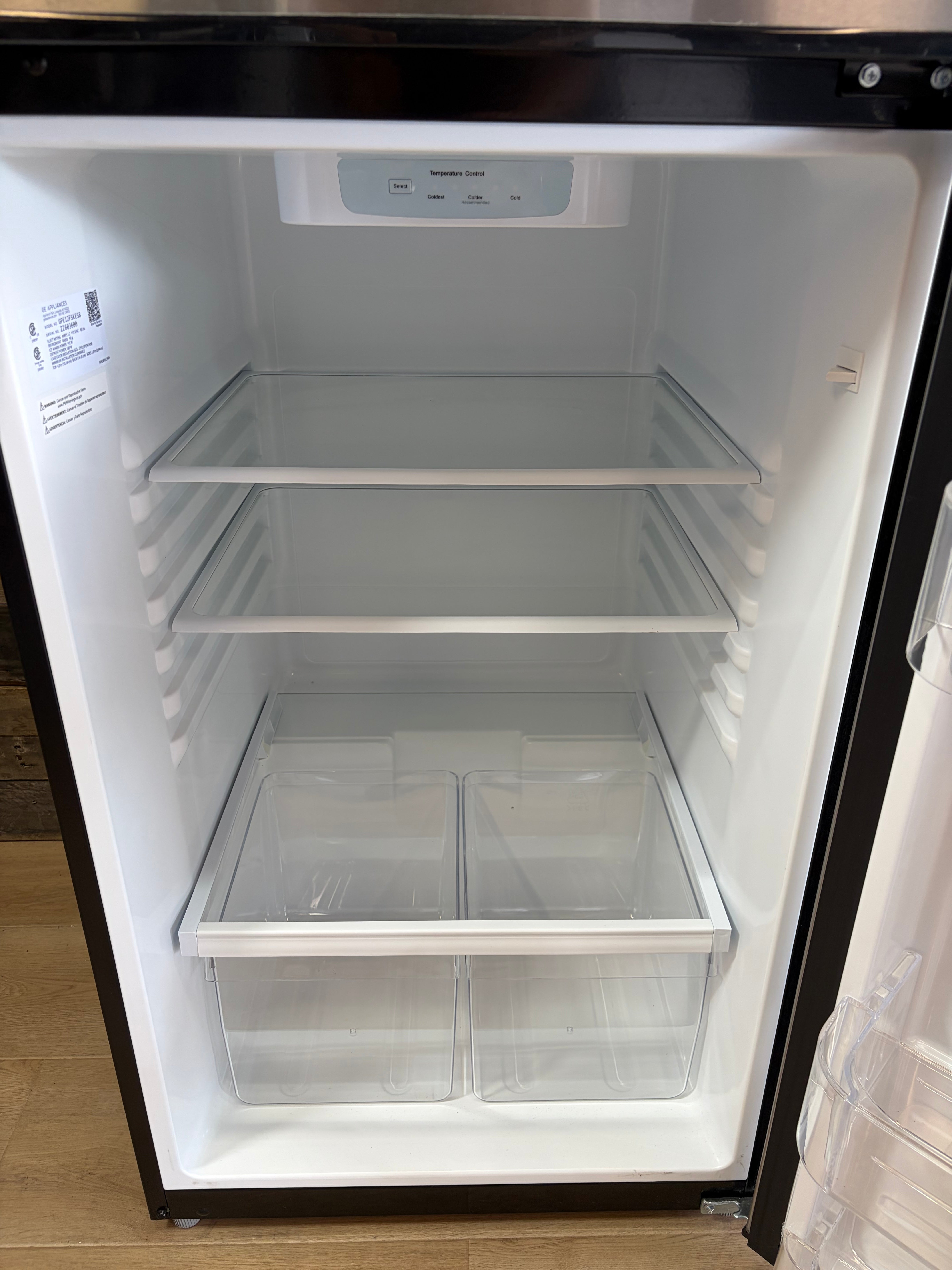 GE Stainless 24 Inch Top Bottom Fridge