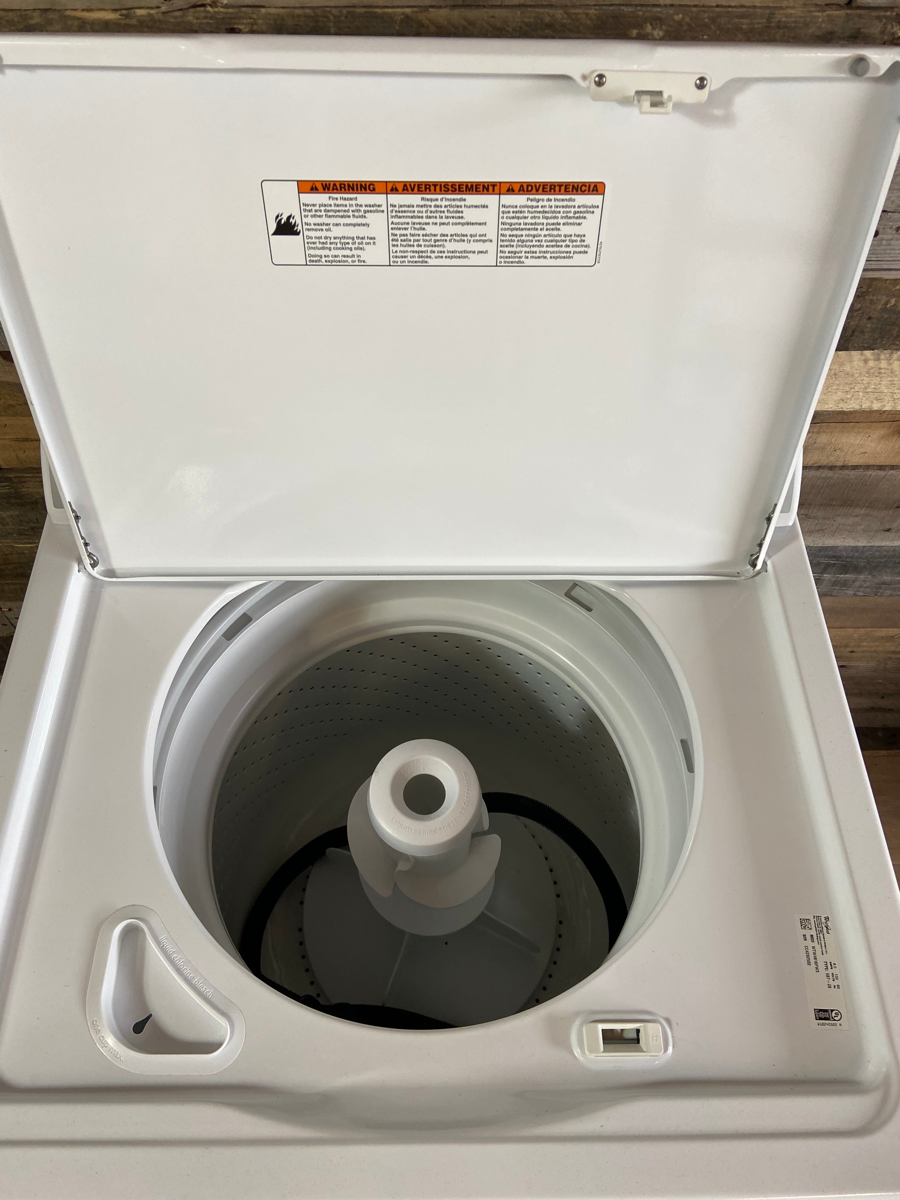 Whirlpool Grey Face Top Load Washer